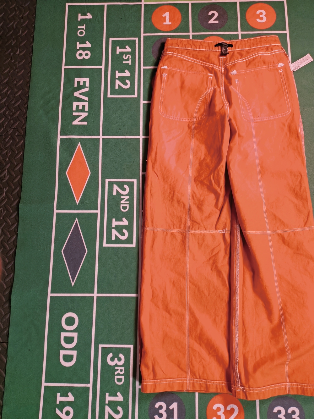 Forever 21 Orange Straight Leg Cargo Pants Utility Y2K Women’s Size M - Picture 10 of 12